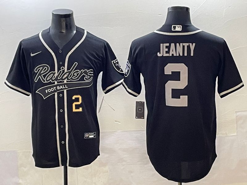 Men 2025 Oakland Raiders #2 Jeanty Black Joint Name Nike Limited NFL Jersey style 23->oakland raiders->NFL Jersey